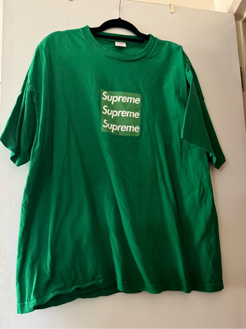 Green on Green Triple Supreme Box Logo from Ass Pizza.